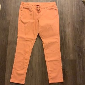 Skinny jeans coral